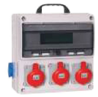 Корпус промышленного щита с розетками (3x3P+N+T 32A/380V + 4x2P 16A), пластик | код CP6043 | CETINKAYA PANO