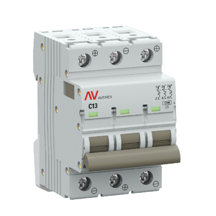 Выключатель автоматический AV-10 DC 3P 13A (C) 10kA EKF AVERES | код mcb10-DC-3-13C-av | EKF Выключатель автоматический AV-10 DC 3P 13A (C) 10kA EKF AVERES | код mcb10-DC-3-13C-av | EKF