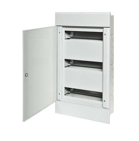 Щит распределительный встраиваемый на 36 модулей с непрозрачной дверцей серый IP40 (ЩРв-П-36) | код 68136С | Ruvinil