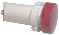 Светодиодная лампа СКЛ-14Б-КМ-2-220(М)-П(2 режима), красная, матовая, мигающая, плоский излучатель, два режима: постоянное или мигающее свечение, 220В 50Гц/пост., диаметр посадочного отверстия 22мм, УХЛ2.1 | код A8021-79686765 | Каскад-Элек