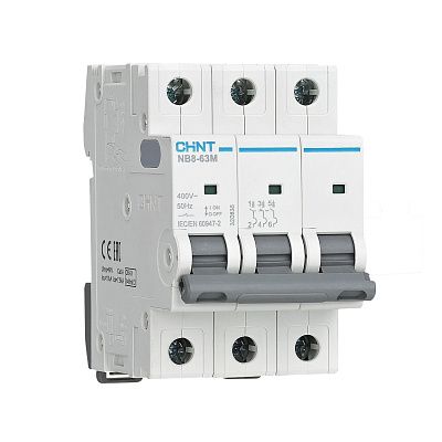 Авт. выкл. NB8-63M 3P 10А 10кА х-ка K без тепл. расцеп. (R) | код 320841 | CHINT Авт. выкл. NB8-63M 3P 10А 10кА х-ка K без тепл. расцеп. (R) | код 320841 | CHINT