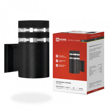 Светильник уличный односторонний НБУ POLO-R-1xA60-BL-алюм под 1xA60 E27 черный IP65 IN HOME | код 4690612045061 | IN HOME Светильник уличный односторонний НБУ POLO-R-1xA60-BL-алюм под 1xA60 E27 черный IP65 IN HOME | код 4690612045061 | IN HOME