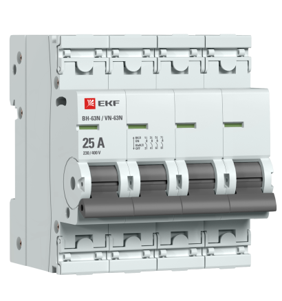 Выключатель нагрузки 4P 20А ВН-63N EKF PROxima | код S63420 | EKF Выключатель нагрузки 4P 20А ВН-63N EKF PROxima | код S63420 | EKF