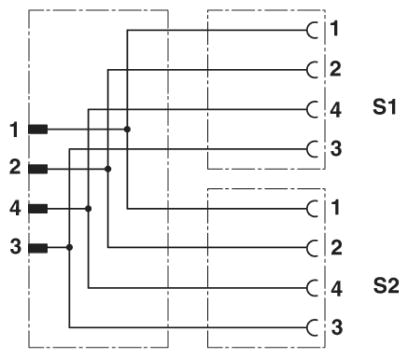 Кабель для датчика / исполнительного элемента SAC-4P-M12Y/2X3,0-140/M12FS VP | код 1502604 | PHOENIX CONTACT Кабель для датчика / исполнительного элемента SAC-4P-M12Y/2X3,0-140/M12FS VP | код 1502604 | PHOENIX CONTACT