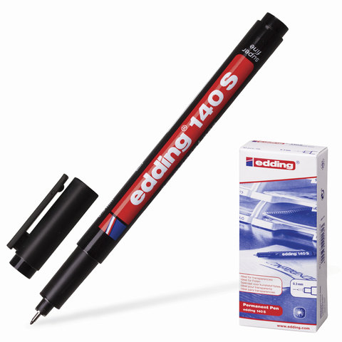 Маркер перманентный для любой гладкой поверхности EDDING 140, ЧЕРНЫЙ, 0,3 мм, металлический наконечник, E-140/1 | код 150718 | EDDING Маркер перманентный для любой гладкой поверхности EDDING 140, ЧЕРНЫЙ, 0,3 мм, металлический наконечник, E-140/1 | код 150718 | EDDING