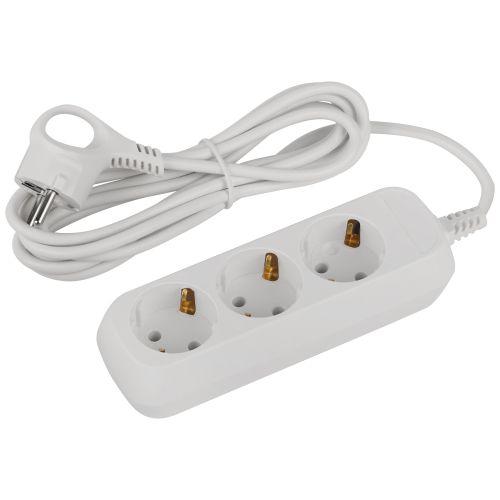 Удлинитель электрический UDL-10-330-E Greenline 3 розетки с заземлением 3м ПВС 3х0.75кв.мм Эра Б0065037