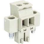 Розеточный разъем, прямой, на кабель, шаг 3,81 мм, 2 полюса, номинальное сечение: 1,5 мм кв., винтовая фиксация провода, 250V, 8А, без маркировки, цвет: серый, серия 8813 B VR | код 25.622.3253.0 | Wieland