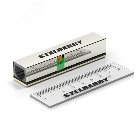 PoE-Сплиттер универсальный проходной блок питания микрофонов от IP-камер работает со стандартами 10/100 DC on Spares (метод B) и 10/100 Mixed DC & Data (метод A) | код STELBERRY MX-225 | STELBERRY