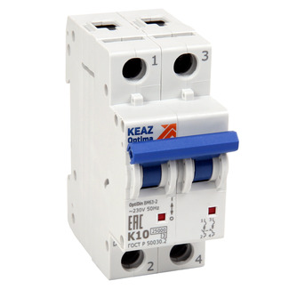 Выключатель автоматический модульный OptiDin ВМ63-2K16-25-УХЛ3 | код 342089 | КЭАЗ Выключатель автоматический модульный OptiDin ВМ63-2K16-25-УХЛ3 | код 342089 | КЭАЗ