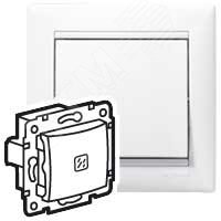 VALENA Переключатель на 2 направления с индикатором белый | код 774425 | Legrand