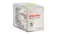 Реле RKF4CO220L, 4CO, 6A, 220VDC, мех. индикация, LED | код RKF4CO220L | Shenler