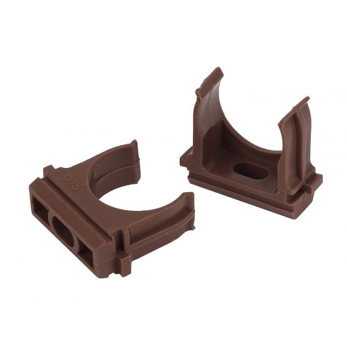 Крепеж-клипса для труб d25мм дуб Эра Б0043222 Крепеж-клипса для труб d25мм дуб Эра Б0043222