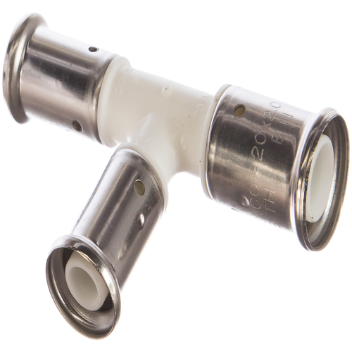 Тройник пресс 20х16х16 переходной, ПВДФ белый | код 11PKW-201616 | Henco Тройник пресс 20х16х16 переходной, ПВДФ белый | код 11PKW-201616 | Henco