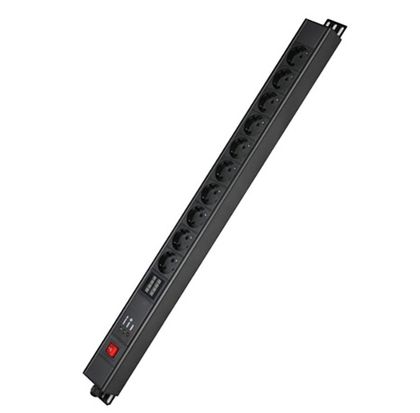 Блок распределения питания (PDU) 0U, 16A с выключателем, защитой и индикацией, Вых:10 Sсhuko, Вх: Schuko | код R5VSH10SWOPAM | DKC Блок распределения питания (PDU) 0U, 16A с выключателем, защитой и индикацией, Вых:10 Sсhuko, Вх: Schuko | код R5VSH10SWOPAM | DKC