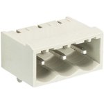 Вилочный разъем, горизонтальный, на плату, шаг 5,08 мм, 3 полюса, фиксация на плате пайкой, 300V, 12А, без маркировки, цвет: серый, серия 8213 S W | код 25.352.3353.0 | Wieland