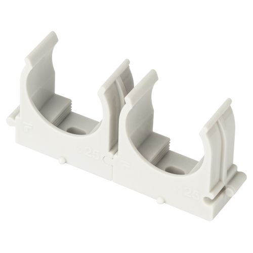 Крепеж клипса для труб CLIP-25-G-MP прямой монтаж d 25мм серый 50 шт | код Б0062105 | ЭРА