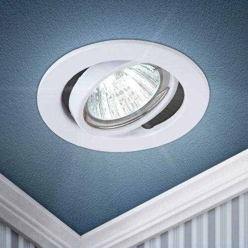 Светильник ST2A WH 50Вт MR16 12В точечный поворот. штампован. бел. ЭРА C0043805