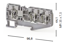 312 203, Пружинная клемма серии SRD 6E (Желтый) | код 0.0.0.3.12203 | KLEMSAN