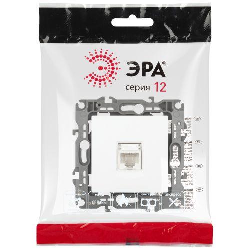 Розетка Серия 12 12-3107-01М информационная RJ45, белый матовый | код Б0065712 | ЭРА