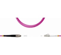 Патч-корд оптический LANMASTER, симплексный, LC/PC-FC/PC, OM4, LSZH, 1.0 м | код LAN-LC-FC/OM4-1.0 | LANMASTER