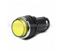 Кнопка нажимная моноблочная 22 мм, IP 40, 1НО с выступающими линзами | код MB100HS | EMAS
