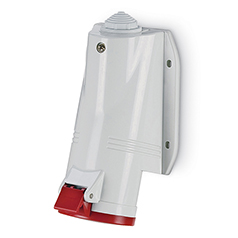 Разъем пром. силовой CEE настенный угловой, гнездо, 16A, 3P+N+E 6h, 346_415VAC 50/60Hz, IP44, серия OPTIMA-BASE | код 513.1657 | Scame Разъем пром. силовой CEE настенный угловой, гнездо, 16A, 3P+N+E 6h, 346_415VAC 50/60Hz, IP44, серия OPTIMA-BASE | код 513.1657 | Scame