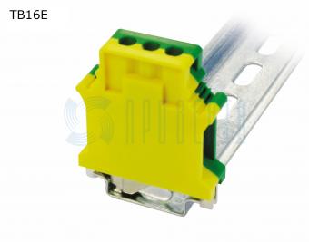 Клемма винтовая проходная 2 контакта 16 мм2, заземляющая | код TB16E | ПРОВЕНТО Клемма винтовая проходная 2 контакта 16 мм2, заземляющая | код TB16E | ПРОВЕНТО