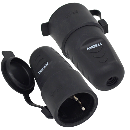 Розетка переносная с заглушкой каучук AM-K02 2Р+РЕ 16А 220 В IP44 (ANDELI) | код ADL13-062 | ANDELI Розетка переносная с заглушкой каучук AM-K02 2Р+РЕ 16А 220 В IP44 (ANDELI) | код ADL13-062 | ANDELI