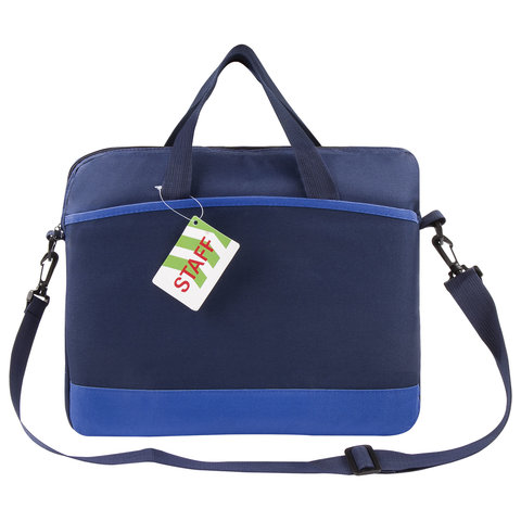 Сумка деловая для документов из ткани на молнии, 37х32х5 см, синяя, STAFF Manager | код 228346 | STAFF Сумка деловая для документов из ткани на молнии, 37х32х5 см, синяя, STAFF Manager | код 228346 | STAFF