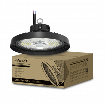 Светильник складской светодиодный UHB-LEVEL 200A50BK 200/150/120Вт 100-277В 30000Лм 150Лм/Вт 5000K 5 лет NEOX | код 4690612054230 | NEOX Светильник складской светодиодный UHB-LEVEL 200A50BK 200/150/120Вт 100-277В 30000Лм 150Лм/Вт 5000K 5 лет NEOX | код 4690612054230 | NEOX