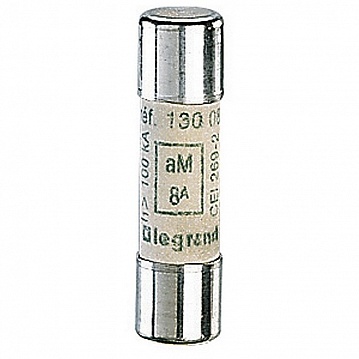 Промышленный цилиндрический предохранитель аМ 10x38 8а 500В без индикатора |  код. 013008 |  Legrand