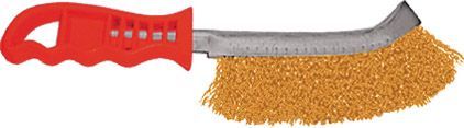 Кордщетка с изогнутой пластиковой ручкой стальная тип А | код 38410 | FIT