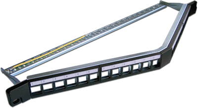 Патч-панель наборная 19 компактная угловая, экранированная, 24 порта, 0.65U | код LAN-PPAC24OK-STP | LANMASTER Патч-панель наборная 19 компактная угловая, экранированная, 24 порта, 0.65U | код LAN-PPAC24OK-STP | LANMASTER