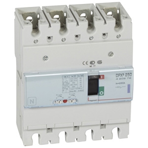 Автоматический выключатель DPX3 250 - термомагнитный расцепитель - 50 кА - 400 В~ - 4П - 250 А | код. 420279 | Legrand 