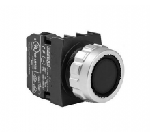 Кнопка круглая без фиксации, черная (1Н3), H200DH | код H200DH | EMAS