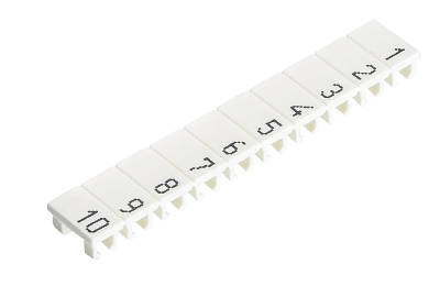 Маркировка для клемм сечением 2,5 мм.кв., шириной 5 мм, 10 шильдиков, белая, нанесенные знаки: N,N, ... ,N | код 04.855.3253.0 | Wieland