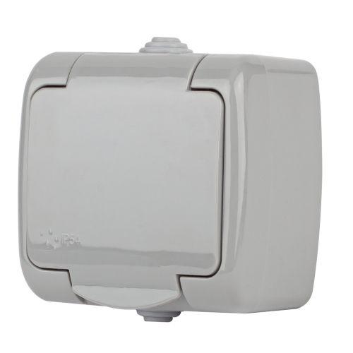 Розетка 2P+E Schuko шторки, 16А-250В, IP54, ОУ, Atlantic, серый | код Б0050946 | ЭРА фото 2 Розетка 2P+E Schuko шторки, 16А-250В, IP54, ОУ, Atlantic, серый | код Б0050946 | ЭРА фото 2