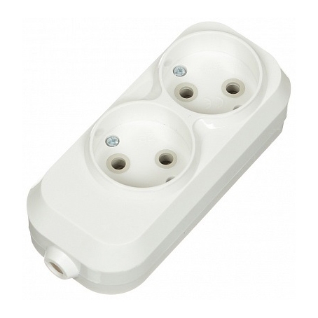 Колодка розеточная 2 гнезда 2П б/з 10А 250В белая серии Народная | код SQ1806-0413 | TDM НАРОДНЫЙ Колодка розеточная 2 гнезда 2П б/з 10А 250В белая серии Народная | код SQ1806-0413 | TDM НАРОДНЫЙ