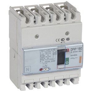 Автоматический выключатель DPX3 160 - термомагнитный расцепитель - 25 кА - 400 В~ - 4П - 40 А | код. 420052 | Legrand 