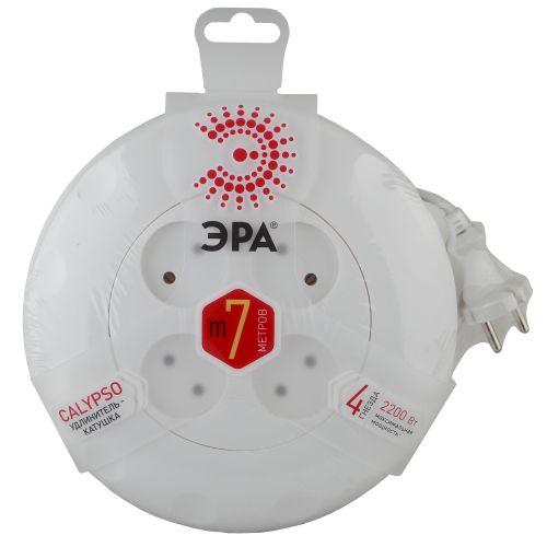 Удлинитель UR-4-7m-W (белый) 4х7м рулетка без заземл. ПВС 2х0.75 ЭРА Б0019041 Удлинитель UR-4-7m-W (белый) 4х7м рулетка без заземл. ПВС 2х0.75 ЭРА Б0019041