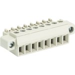 Розеточный разъем, угловой, на кабель, с монтажными фланцами, шаг 3,81 мм, 8 полюсов, номинальное сечение: 1,5 мм кв., винтовая фиксация провода, 250V, 8А, без маркировки, цвет: серый, серия 8813 B | код 25.621.3853.0 | Wieland