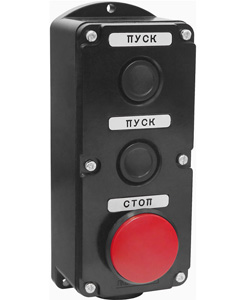 Пост управления кнопочный ПКЕ 212-3 У3, 10А, 660В, 3 элемента, чёрный цилиндр и красный гриб, накладной, IP40, пост управления (ЭТ) | код ET519071 | Электротехник Пост управления кнопочный ПКЕ 212-3 У3, 10А, 660В, 3 элемента, чёрный цилиндр и красный гриб, накладной, IP40, пост управления (ЭТ) | код ET519071 | Электротехник