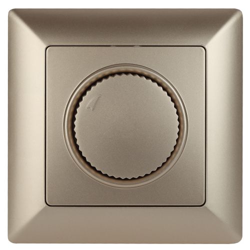 Светорегулятор Intro Solo 4-401-04 поворотный, 600Вт 230В, IP20, СУ, шампань | код Б0053708 | ЭРА