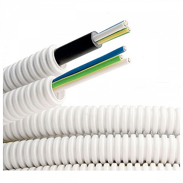 Труба ПВХ гибкая гофрированная д.20мм² с кабелем 3х2,5 ВВГнгLS РЭКГОСТ+, 100 м (упак. 100м) | код. 9S920100 |  DKC