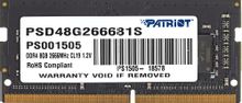 Память DDR4 8GB 2666MHz Patriot PSD48G266681S Signature RTL PC4-21300 CL19 SO-DIMM 260-pin 1.2В single rank Ret | код 1147804 | PATRIOT