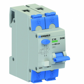 Автоматический выключатель дифф. тока D06 2р C50 30мА электрон. тип АС | код D06-23CAC-63 | Engard Автоматический выключатель дифф. тока D06 2р C50 30мА электрон. тип АС | код D06-23CAC-63 | Engard