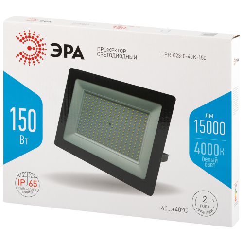 Прожектор светодиодный LPR-023-0-40K-150 150Вт 4000К IP65 15000лм Д 120град. черн. Эра Б0067708 фото 4 Прожектор светодиодный LPR-023-0-40K-150 150Вт 4000К IP65 15000лм Д 120град. черн. Эра Б0067708 фото 4