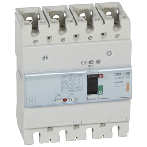 Автоматический выключатель DPX3 250 - термомагнитный расцепитель - 25 кА - 400 В~ - 4П - 200 А | код. 420218 | Legrand 