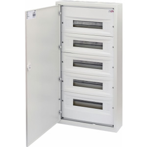 Щит металлический WRP18-5 (5х18 мод., 90мод., пластик. фальш-панель, IP30, наружн. исп.) | код 001101385 | ETI Щит металлический WRP18-5 (5х18 мод., 90мод., пластик. фальш-панель, IP30, наружн. исп.) | код 001101385 | ETI