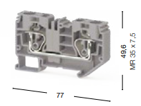 312 216, Пружинная клемма серии SRD 10 (Белый) | код 0.0.0.3.12216 | KLEMSAN